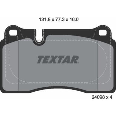 Textar Bremsbelagsatz, Scheibenbremse 2409803 Textar Bremsbelagsatz, Scheibenbremse 2409803