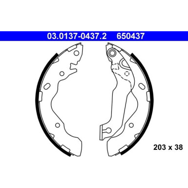 Bremsbackensatz 03.0137-0437.2 Bremsbackensatz 03.0137-0437.2