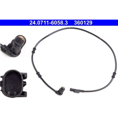 ATE Sensor, Raddrehzahl 24.0711-6058.3 ATE Sensor, Raddrehzahl 24.0711-6058.3