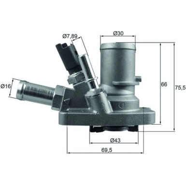 Mahle Thermostat, Kühlmittel BEHR TI 258 80