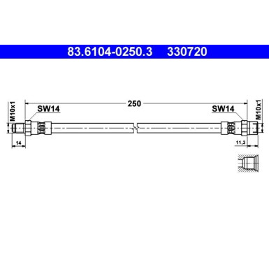 Bremsschlauch 83.6104-0250.3