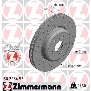 Zimmermann Bremsscheibe SPORT Z 150.2956.52 Zimmermann Bremsscheibe SPORT Z 150.2956.52