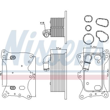 Nissens Ölkühler, Motoröl FIRST FIT 91198