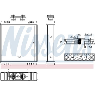Nissens Wärmetauscher, Innenraumheizung 73997