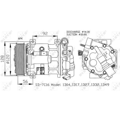 NRF Kompressor, Klimaanlage EASY FIT 32239