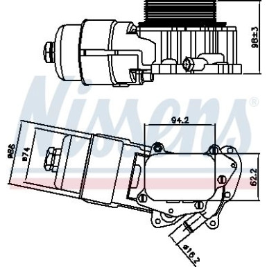 Nissens Ölkühler, Motoröl FIRST FIT 90703