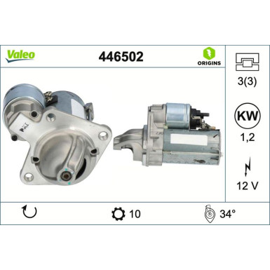 Starter Valeo Origins New OE TECHNOLOGIE 446502