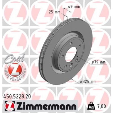 Zimmermann Bremsscheibe Coat Z 450.5228.20