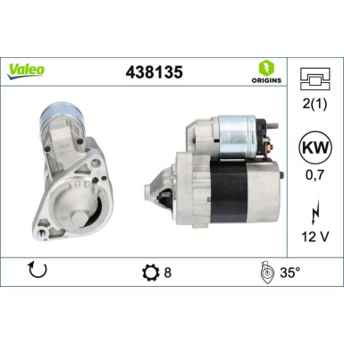 Starter Valeo Origins New OE TECHNOLOGIE 438135
