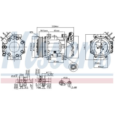 Nissens 2 x NISSENS Kompressor, Klimaanlage FIRST FIT 89076
