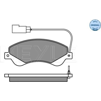 Meyle Bremsbelagsatz, Scheibenbremse MEYLE-ORIGINAL: True to OE 025 244 8518/W Meyle Bremsbelagsatz, Scheibenbremse MEYLE-ORIGINAL: True to OE 025 244 8518/W