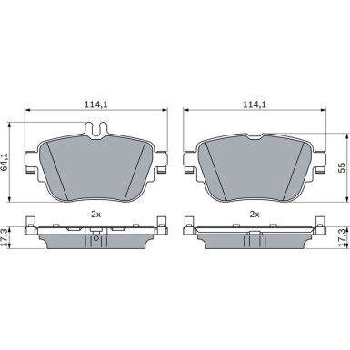 BOSCH Bremsbelagsatz, Scheibenbremse 0 986 424 845 BOSCH Bremsbelagsatz, Scheibenbremse 0 986 424 845