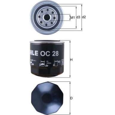 Knecht Ölfilter OC 28 Knecht Ölfilter OC 28