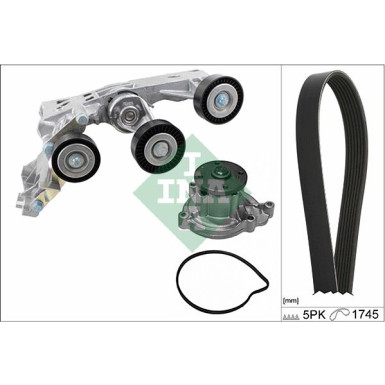 INA Wasserpumpe + Keilrippenriemensatz 529 0148 30