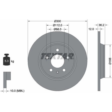 Textar Bremsscheibe PRO 92160103