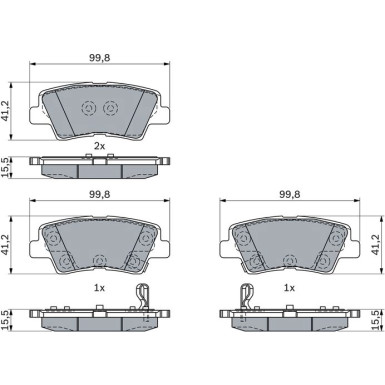 BOSCH Bremsbelagsatz, Scheibenbremse 0 986 424 959 BOSCH Bremsbelagsatz, Scheibenbremse 0 986 424 959