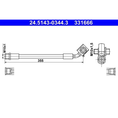 Bremsschlauch 24.5143-0344.3 Bremsschlauch 24.5143-0344.3