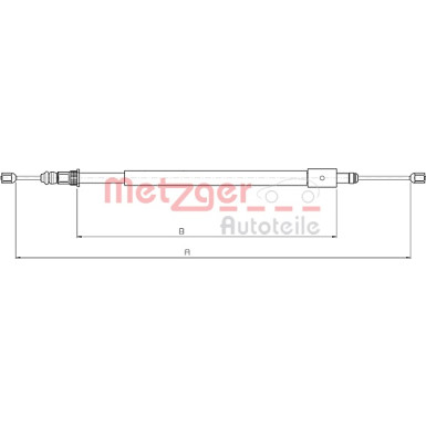 Metzger Seilzug, Feststellbremse 10.4578 Metzger Seilzug, Feststellbremse 10.4578