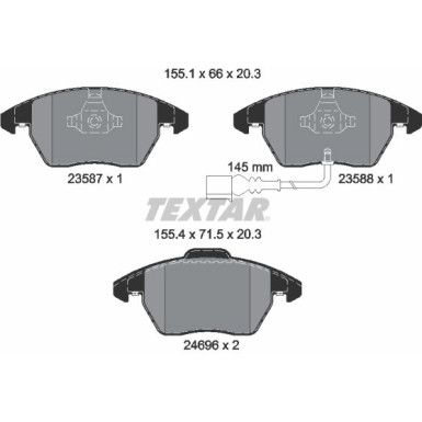 Textar Bremsbelagsatz, Scheibenbremse Q+ 2469602