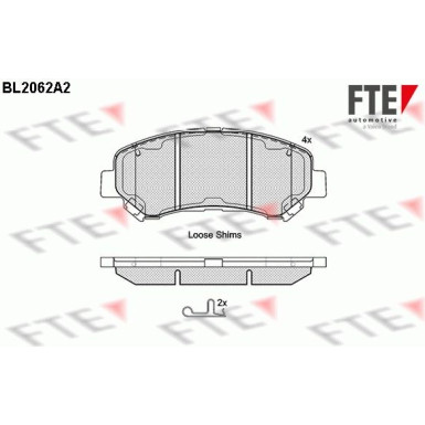 FTE 9010645 Bremsbeläge Vorderachse, inkl. Verschleißwarnkontakt