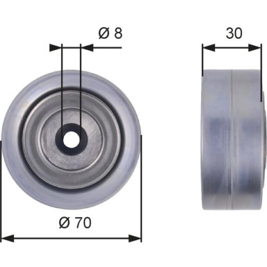 Gates Umlenk-/Führungsrolle, Keilrippenriemen DriveAlign™ T36386 Gates Umlenk-/Führungsrolle, Keilrippenriemen DriveAlign™ T36386