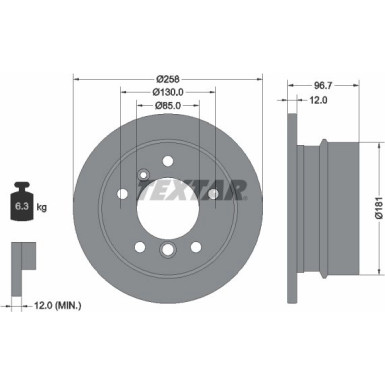Textar Bremsscheibe PRO 92137503 Textar Bremsscheibe PRO 92137503
