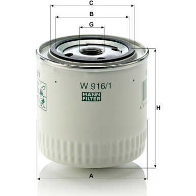 Mann-Filter Ölfilter W 916/1 Mann-Filter Ölfilter W 916/1