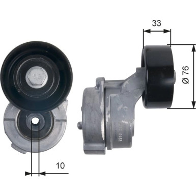 Gates Spannrolle, Keilrippenriemen DriveAlign™ T39134