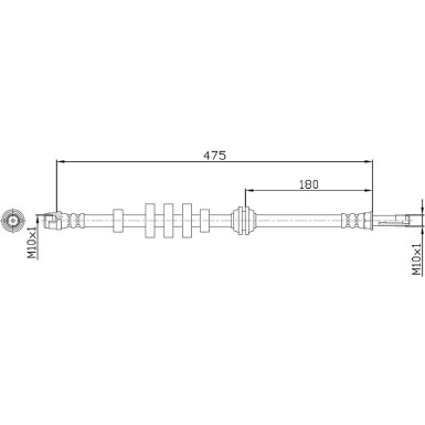 Metzger Bremsschlauch 4110447 Metzger Bremsschlauch 4110447