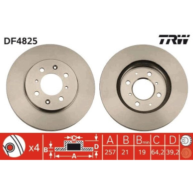 Bremsscheibe DF4825 Bremsscheibe DF4825