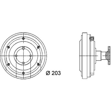 Mahle Kupplung, Kühlerlüfter BEHR Premium Line CFC 36 000P