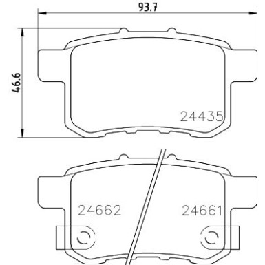 Bremsbelagsatz, Scheibenbremse 8DB 355 013-631