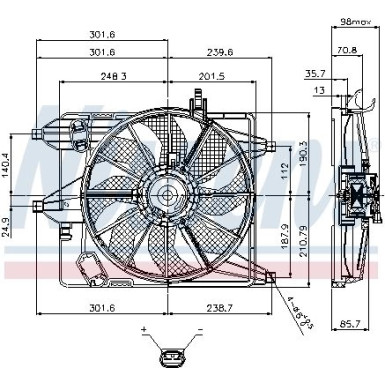 Nissens Lüfter, Motorkühlung 85252