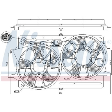Nissens Lüfter, Motorkühlung 85214
