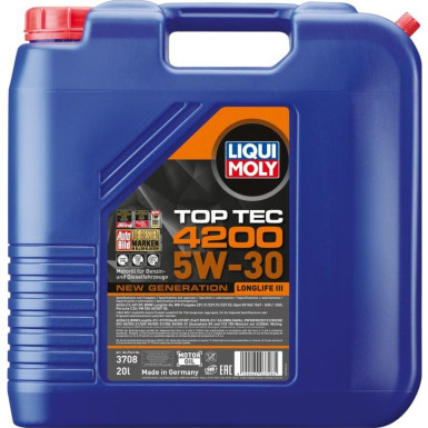 LIQUI MOLY Motoröl Top Tec 4200 5W-30, 20l Top Tec 4200 5W-30 New Generation 3708
