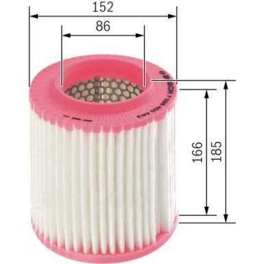 BOSCH F 026 400 443 Luftfilter BOSCH F 026 400 443 Luftfilter