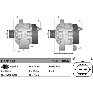 Generator DAN1322 Generator DAN1322
