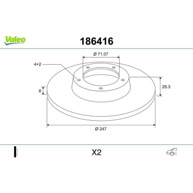 Bremsscheibe 186416