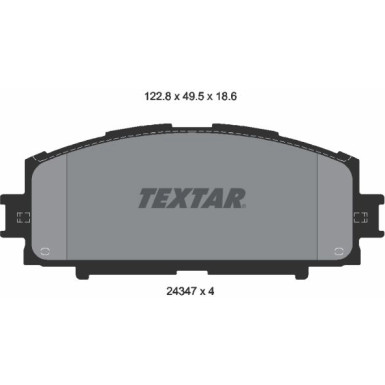 Textar Bremsbelagsatz, Scheibenbremse 2434701 Textar Bremsbelagsatz, Scheibenbremse 2434701