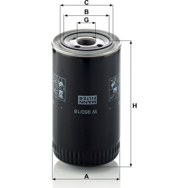 Ölfilter W 950/18 Ölfilter W 950/18