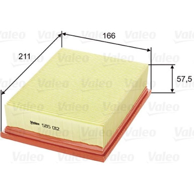 Valeo Luftfilter 585012