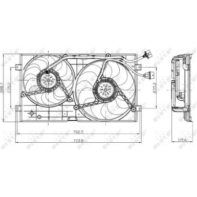 NRF Lüfter, Motorkühlung 47403