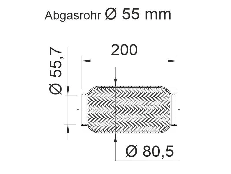 Flexrohr, Abgasanlage 460057 Flexrohr, Abgasanlage 460057