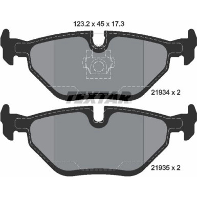 Textar Bremsbelagsatz, Scheibenbremse Q+ 2193402 Textar Bremsbelagsatz, Scheibenbremse Q+ 2193402