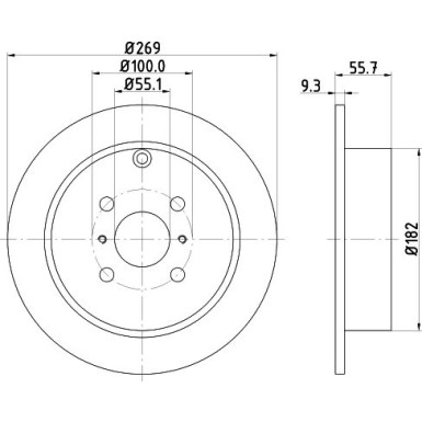 Hella Pagid Bremsscheibe PRO 8DD 355 110-491