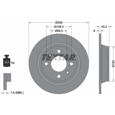 Textar Bremsscheibe 92048500