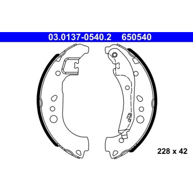 Bremsbackensatz 03.0137-0540.2 Bremsbackensatz 03.0137-0540.2