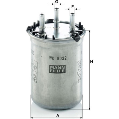 Mann-Filter Kraftstofffilter WK 8032 Mann-Filter Kraftstofffilter WK 8032