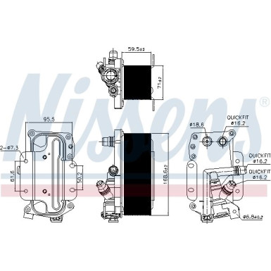 Nissens Ölkühler, Automatikgetriebe FIRST FIT 90936