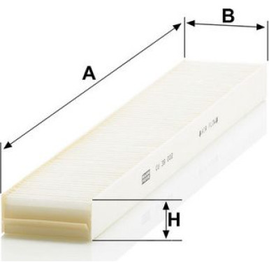 MANN-FILTER CU 39 002 Innenraumfilter, Partikelfilter
